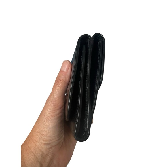 Coach Women Crossgrain Black Wallet F57584 Compact - Picture 6 of 16